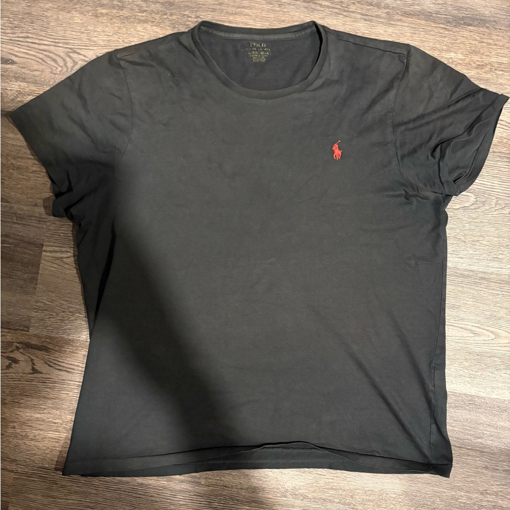 Polo by Ralph Lauren Black Tee with Red Logo